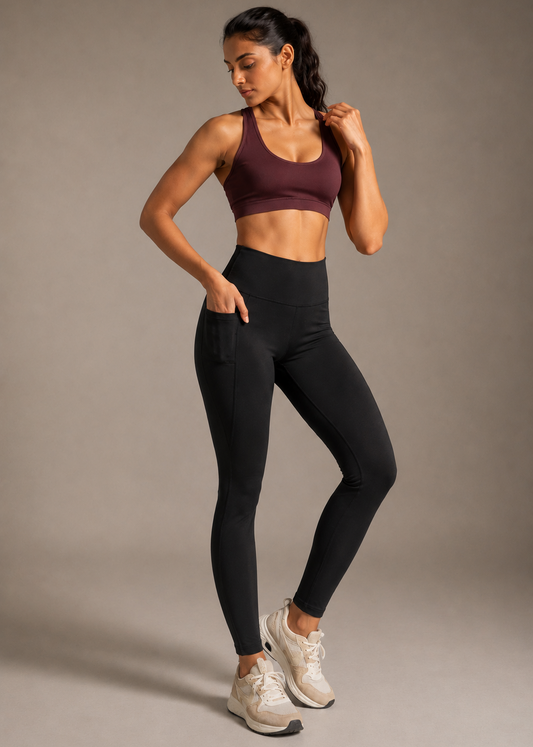 EveryDay Basic Pocket Tights(Black)