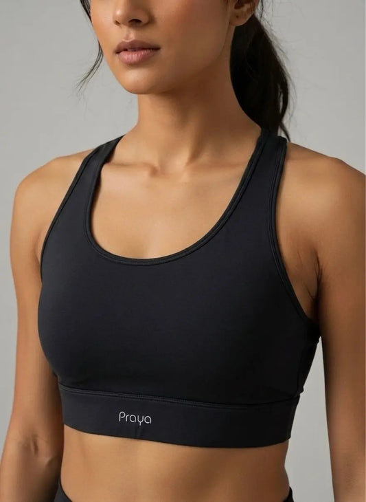 Criss Cross Sports Bra (Black)