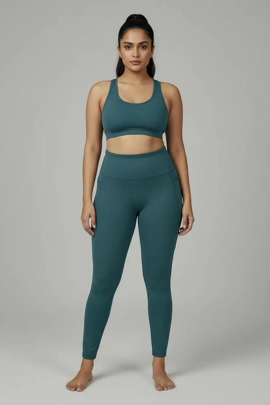 EveryDay Basic Pocket Tights(Teal)
